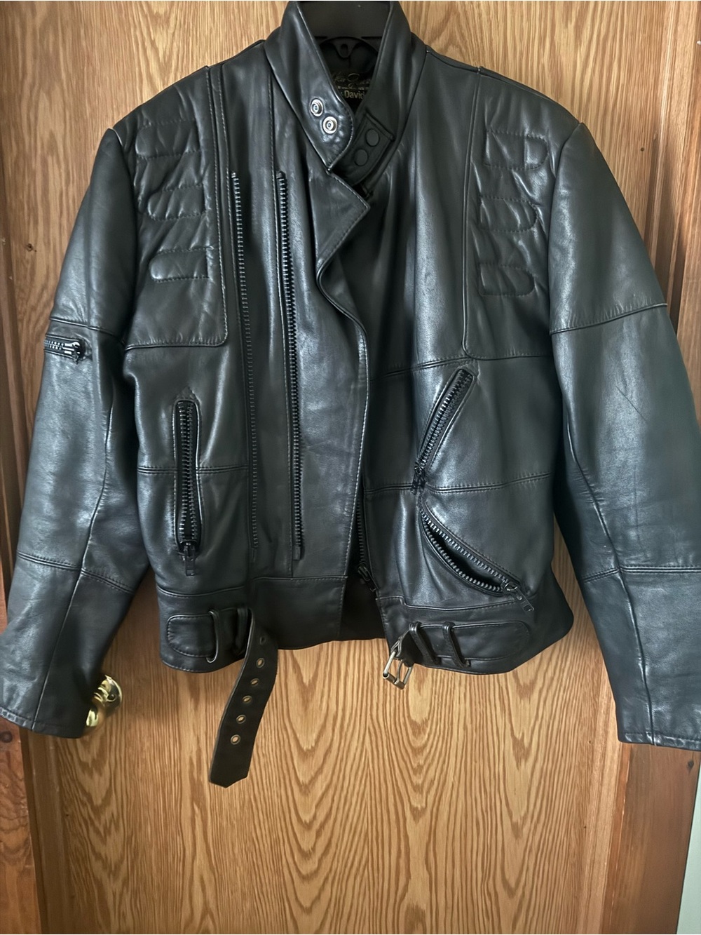 Harley-Davidson Black Leather Bomber Jacket